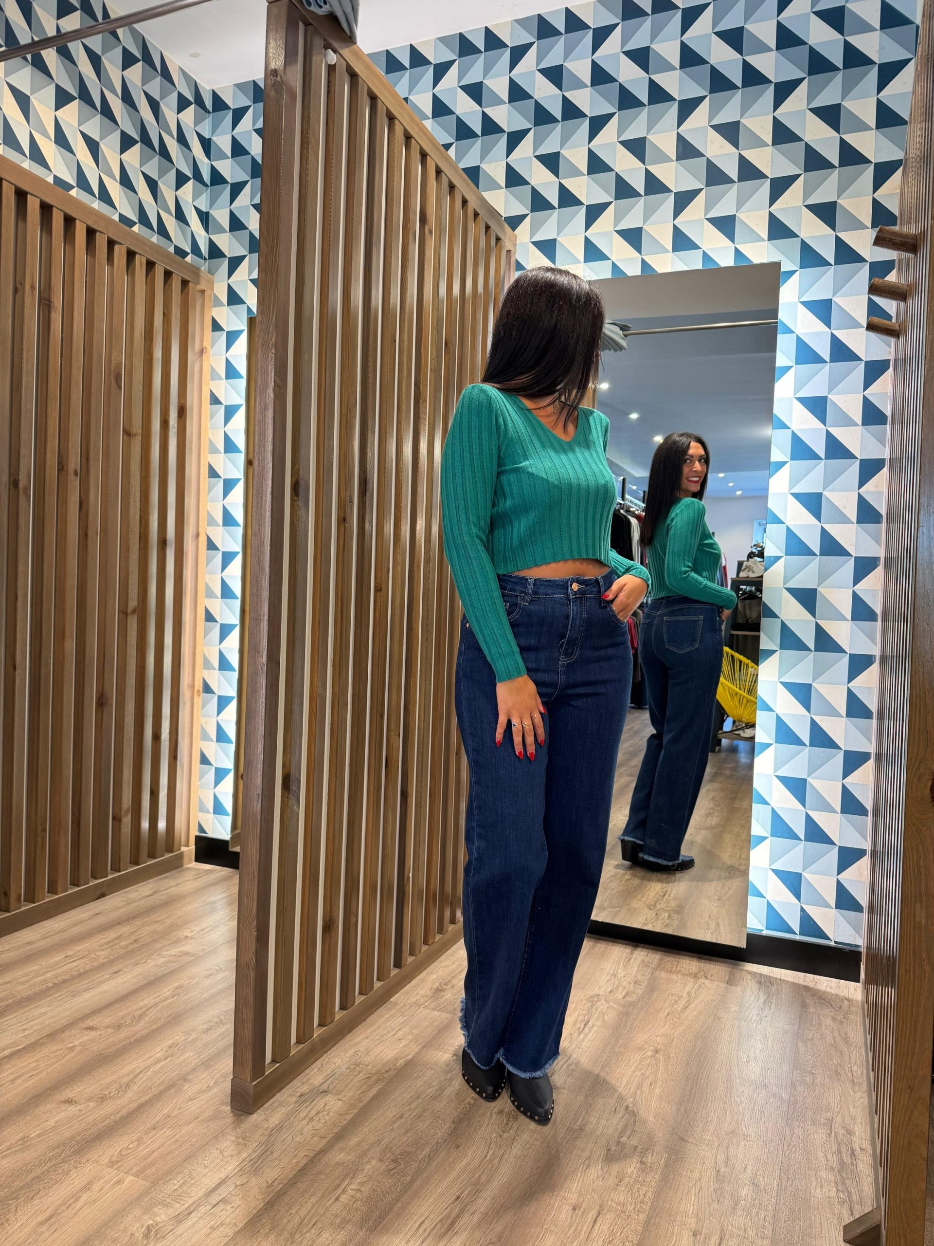 Jersey de punto cuello pico TEIDE