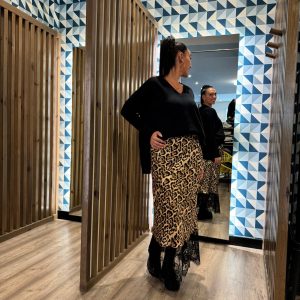 Falda satinada lencera PRINT