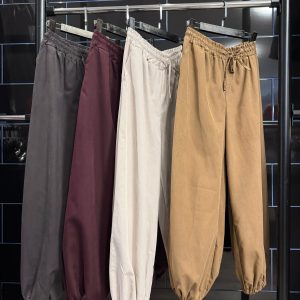 Pantalón bombacho efecto antelina