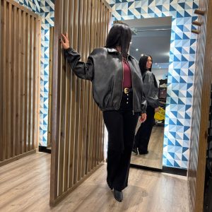 Chaqueta efecto piel RAYM