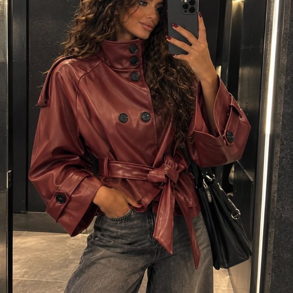 CHAQUETA EFECTO PIEL NOLY
